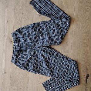 Hot topic black and white plaid pants